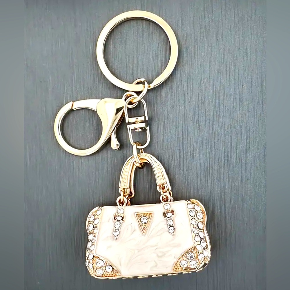 NWT Elegant Gold and Cream Purse Charm